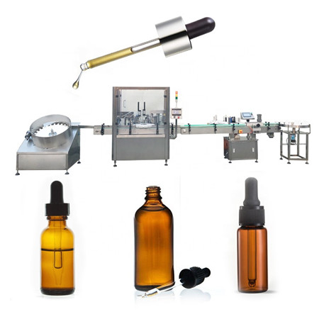 Auto Eye Drop Filling Machine tootmisliin 30 ml e vedela pudeli parfüümi silmatilkade täitmise korgimasina tehas