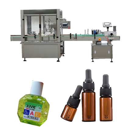 Automaatne väikeste pudelite täitmismasin klaasist pipetikorgiga, viaalide täitmismasin pudelite täitmismasin