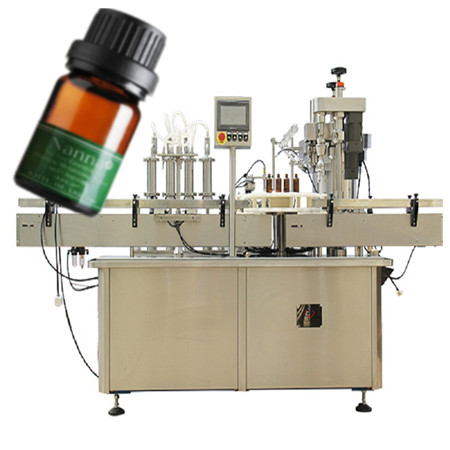 Farmaatsiavedeliku täitmismasin pudelite täitmise korgi ja märgistamismasina automaatse pudelite täitmismasinaga