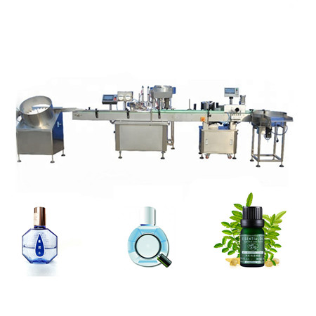 Automaatne aseptiline vedelate pudelite täitmise masin silmatilkade, e-mahlade täitmise korkide ja etikettide valmistamiseks