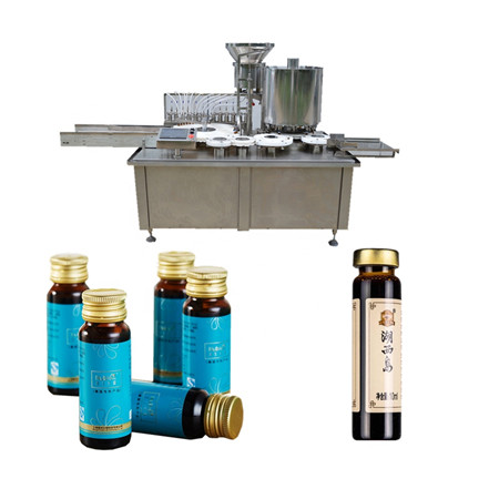 Automaatne parfüümide tootmisliin, klaasist pritspudelite täitmis- ja korkimismasin 4 täidispead